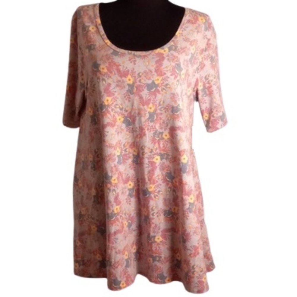 LuLaRoe M Perfect T Tee Shirt Floral NWT - Picture 1 of 9